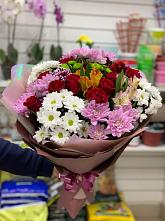 Букет цветов из:  Розы, Хризантемы и Альстромерии #REPLACE_PRED# Красный Яр Волгоградской области